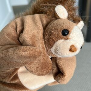 Adorable squirrel hand puppet